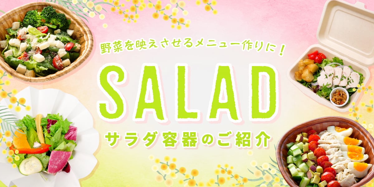 野菜を映えさせるメニュー作りに！サラダ容器のご紹介
